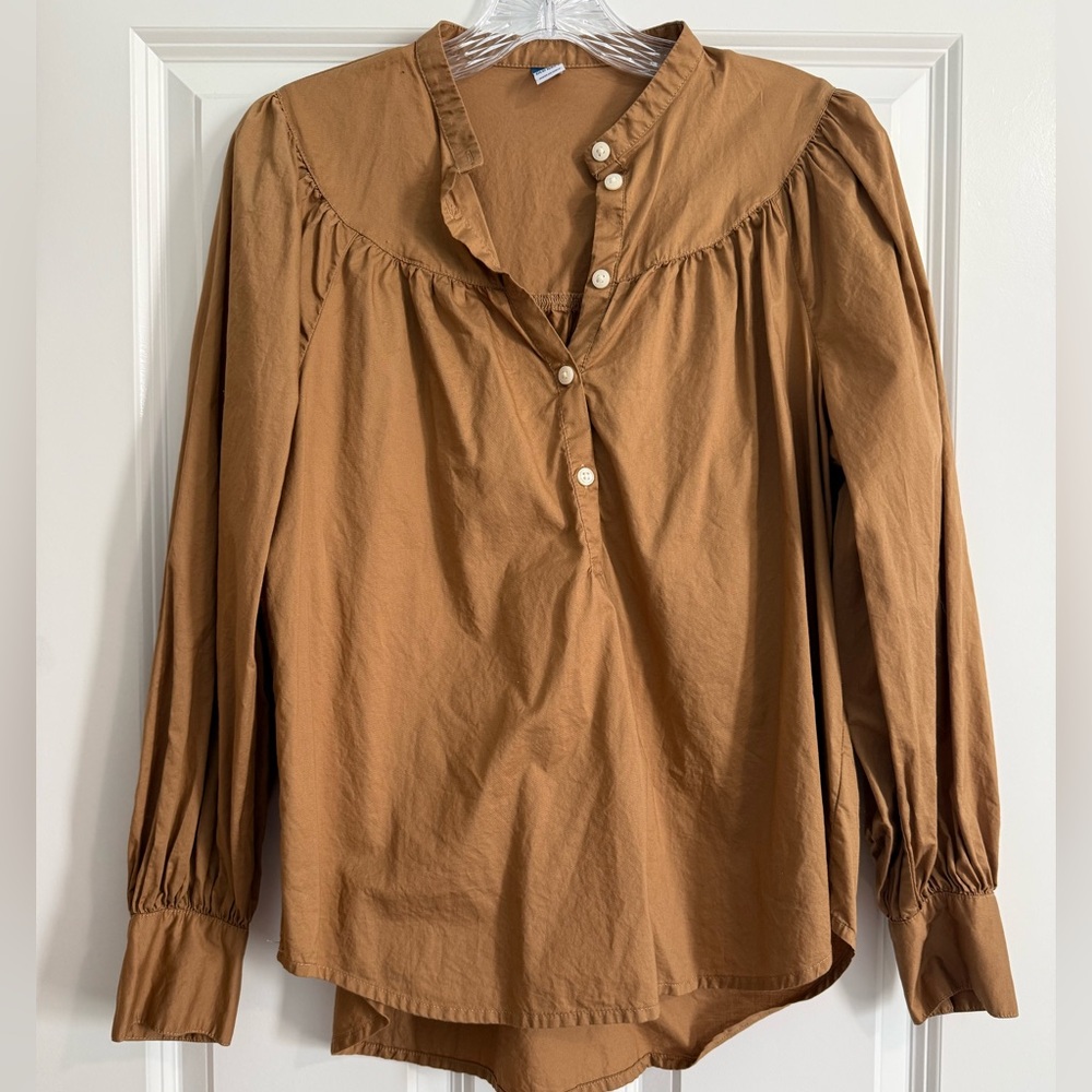 Old Navy Brown Buttoned Blouse